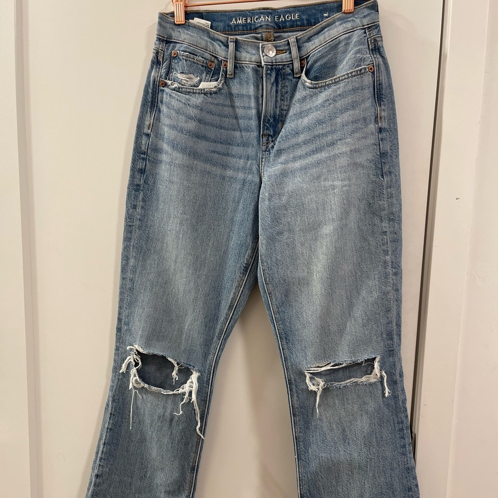 Ae Ripped low rise Baggy Straight Jean